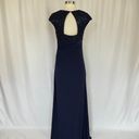 Betsy and Adam  Women's Formal Dress Size 6 Blue Sequined Lace and Chiffon Gown Photo 1