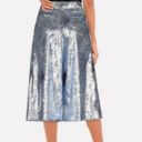 Jacquemus  Foil Boota Flared Palazzo Pants grey blue size 6 Photo 2