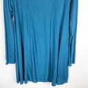 The Comfy  USA Womens XS Tunic Top Blue Scoop Neck Blouse Swing Rayon Stretch 966 Photo 4