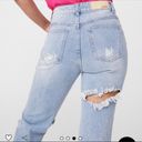 Nasty Gal NWT Light Wash  Distressed Mom Jeans Size 6 Photo 3