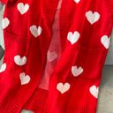 Krush NWT  Kandy Boutique Love Me Or Not Heart Print Cardigan S-XL Red Photo 3