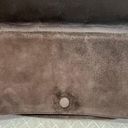 Banana Republic Brown Suede Clutch/Purse/Handbag with Gold Tone Studs/Grommets Photo 2