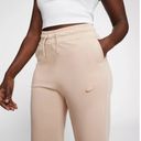 Nike NWT  Tan High Rise Wide Leg Crop Sweatpants Photo 3