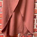 Topshop Bronze  High Low Wrap Flowing Maxi-Length Skirt Photo 8