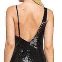 The Vintage Shop  Black Sequin Open Back Mini Dress Size Small Photo 1