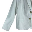 Talbots  Summer 2 Buttons Cotton Blazer Jacket White Size 10 Photo 5