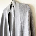 Lululemon  Merino Wool Blend Ribbed Long Wrap Sweater Cardigan Size 6 Gull Grey Photo 4