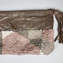 Anthropologie  Jasper & Jeera Metallic Leather Cotton Blend Large Pouch Tassel Photo 3