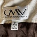 Carmen Marc Valvo Women's Silk Empire Waist V Neck Dress Photo 5