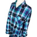 Arizona Jeans Arizona Jean Co. Blue Plaid Button Down Flannel Photo 1