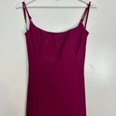 La Femme  Simple Elegant Long Jersey Dress with Scoop Neck in Burgundy Photo 2