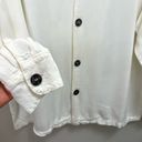 CP Shades NWT  Blouse Button Up Long Sleeves Ivory Cream Size M Photo 4