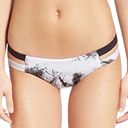 Tavik swim New Tavik Cut Out Sides Chloe Minimal Bikini Bottom Smudge Print White Black Photo 0