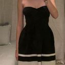 Sans Souci San Souci Black And White Strapless Mini Dress Photo 0