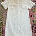 Loft White Eyelet Mini Dress Photo 0