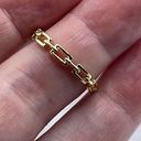 14K Vermeil chain link ring .Size8 Gold Size 8 Photo 1