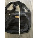 Maurice's  Black Washed Denim Lounge Carry Shoulder Hobo Bag Buttoned Adjustable Photo 4