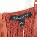 Kendall + Kylie Kendall Kylie Medium Dress Rust Orange Linen Sleeveless Spaghetti Strap Mini 706 Photo 3