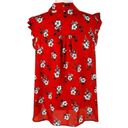 Sweet Rain  Floral Sleeveless Blouse (Red) - 1X Photo 1