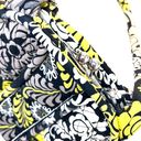 Vera Bradley Retired Yellow Black "Baroque" Eloise Kisslock Satchel Handbag Photo 2