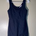 Olivaceous Double Layered Lining Navy Blue Denim Dress Size Small Photo 0