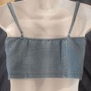 Iris  Denim Crop Top Sweetheart Neckline Size S Photo 1