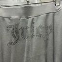 Juicy Couture  Gray Velour Jeweled Track Pants Size Small Photo 3