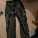 Bar III  black faux leather pants M Photo 1