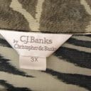 cj banks  women’s 3X zip up top or jacket. Animal print. Photo 3