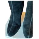 Joie Like New  Caviar Black Suede Tall Heeled Boots With Stitching detail round Photo 4