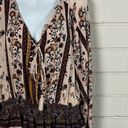 Angie  Tan Floral Boho  Blouse 2X Photo 6