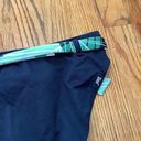 Jag jeans NEW NWT  Solid Navy Blue Stripe / Floral Belted Y2K Bikini BOTTOM Small Photo 9