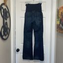 Gap  Maternity Sexy Slightly Distressed Dark Wash Boot Cut Photo 3