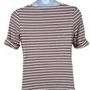 Tommy Hilfiger Tommy Hilfigure Red White and Navy Stripe Blouse Size Medium Photo 5