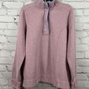 Orvis  Signature Softest Trim Print Quarter Zip Sweatshirt Sweater Lavender M Photo 1