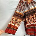 Christopher & Banks Christopher Banks CJ Bank Button Down Blouse Top Size 2X Paisley Pattern Photo 4