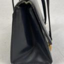 Vintage 50's Finezza Italy Navy Leather Bag Photo 11