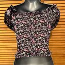 Crave fame  Rouched Juniors Floral Top NWT Small Photo 3