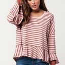 We The Free  Round About Striped Peplum Top Small Photo 0