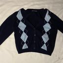 Brandy Melville Blue Elizabeth Argyle Cardigan Photo 0