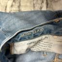 American Eagle  Mom Jeans Blue Denim Distressed Ripped knees size 4 high rise Photo 5