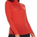 Nine West Red Mock Neck Sweater Photo 0