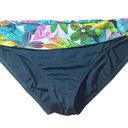 La Blanca NWT  Vintage Y2K Ruched Tropical Waist Black Bikini Bottom Size 12 NEW Photo 12