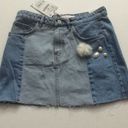 ZARA NWT  Denim Mini Skirt Sz Small w/ Pear… Photo 2