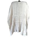 Chico's Chico’s Floral Embroidered Neutral Kaftan Ruana Wrap Photo 7