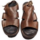 Dansko  Brown Leather Chunky Sole Y2K Slingback Fisherman Sandals EU 40 US 9.5 Photo 2