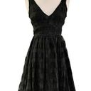 Tracy Reese  Fit and Flare Black Cocktail Dress Bubble Skirt Retro Party V-Neck 0 Photo 8