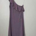 American Eagle  Dusty Pink Ribbed One Shoulder Ruffle Dress S NWOT Photo 0