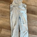 Wild Fable Oversized Distressed Denim Overall Bibs  Photo 6