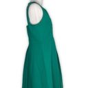 Halston Heritage 𝅺Halston Clover Green Heritage Split Neck Flare Cocktail Dress Photo 5